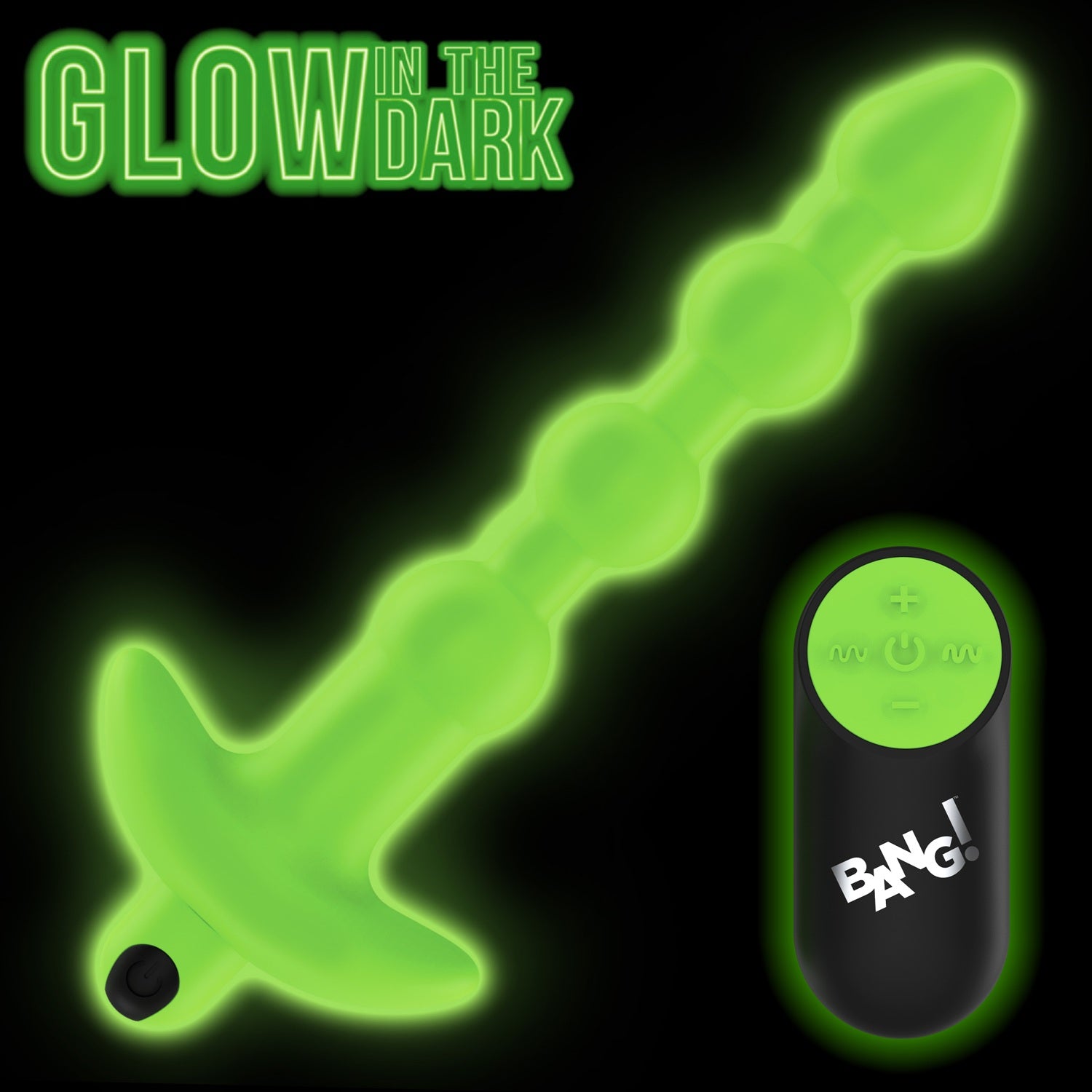 XR Brands Glow-in-the-Dark Silicone Anal Beads
