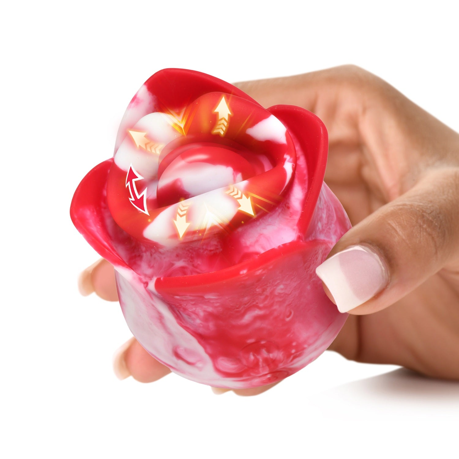 XR Brands Sweet Kiss Kissing and Vibrating Clitoral Stimulator - Swirl