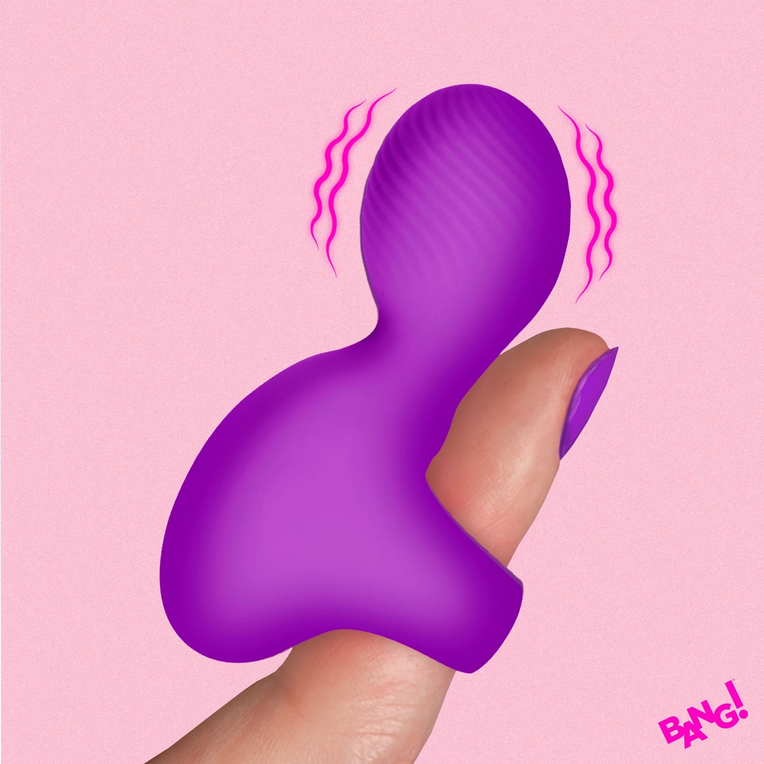 XR Brands Silicone Finger Vibrator - Purple