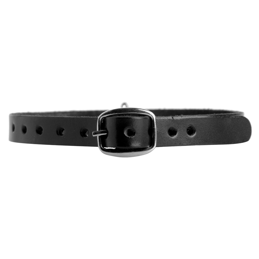 Strict Leather Unisex Leather Choker with O-Ring- ML Black / Medium/Large