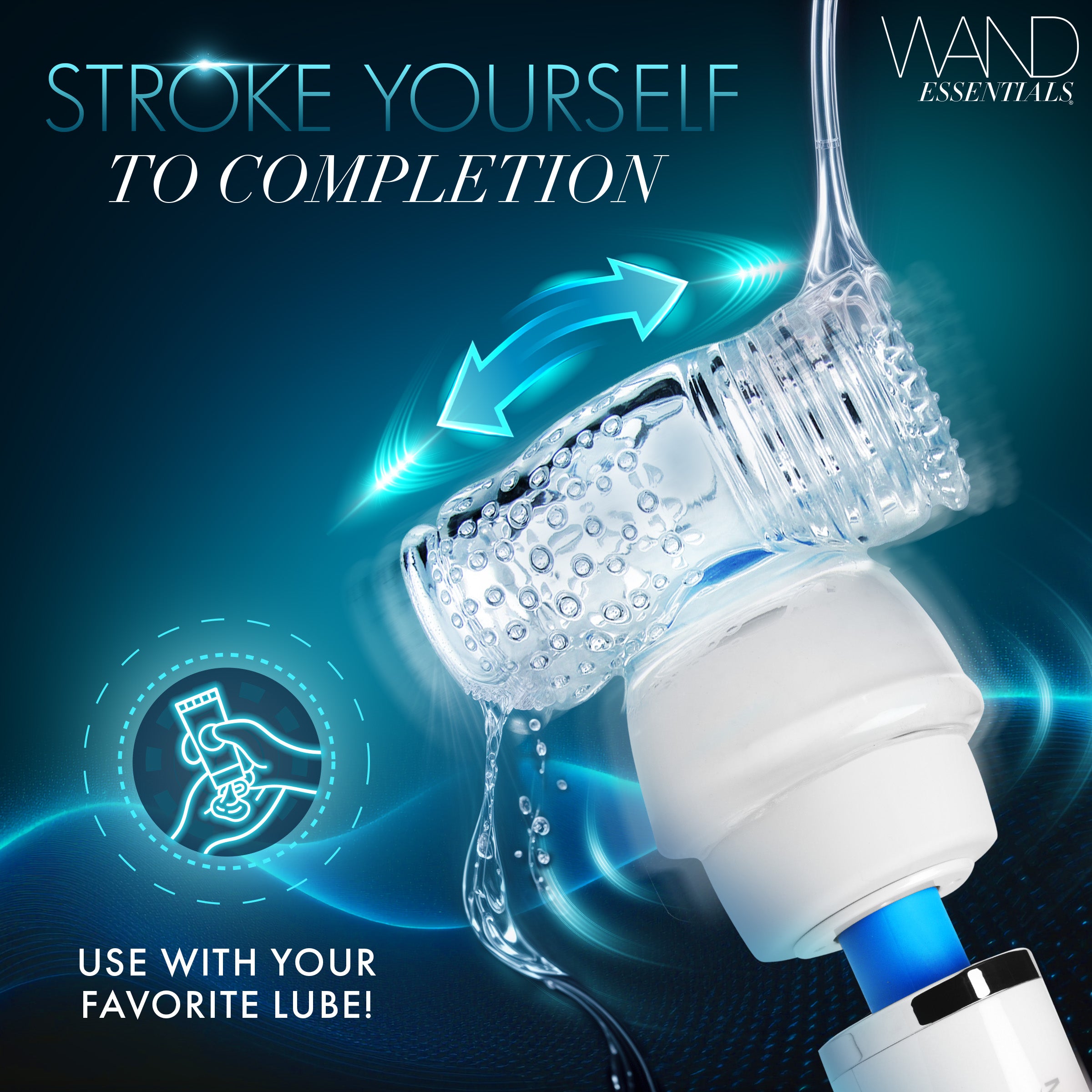 Wand Essentials Hummingbird Masturbator Attachment Clear