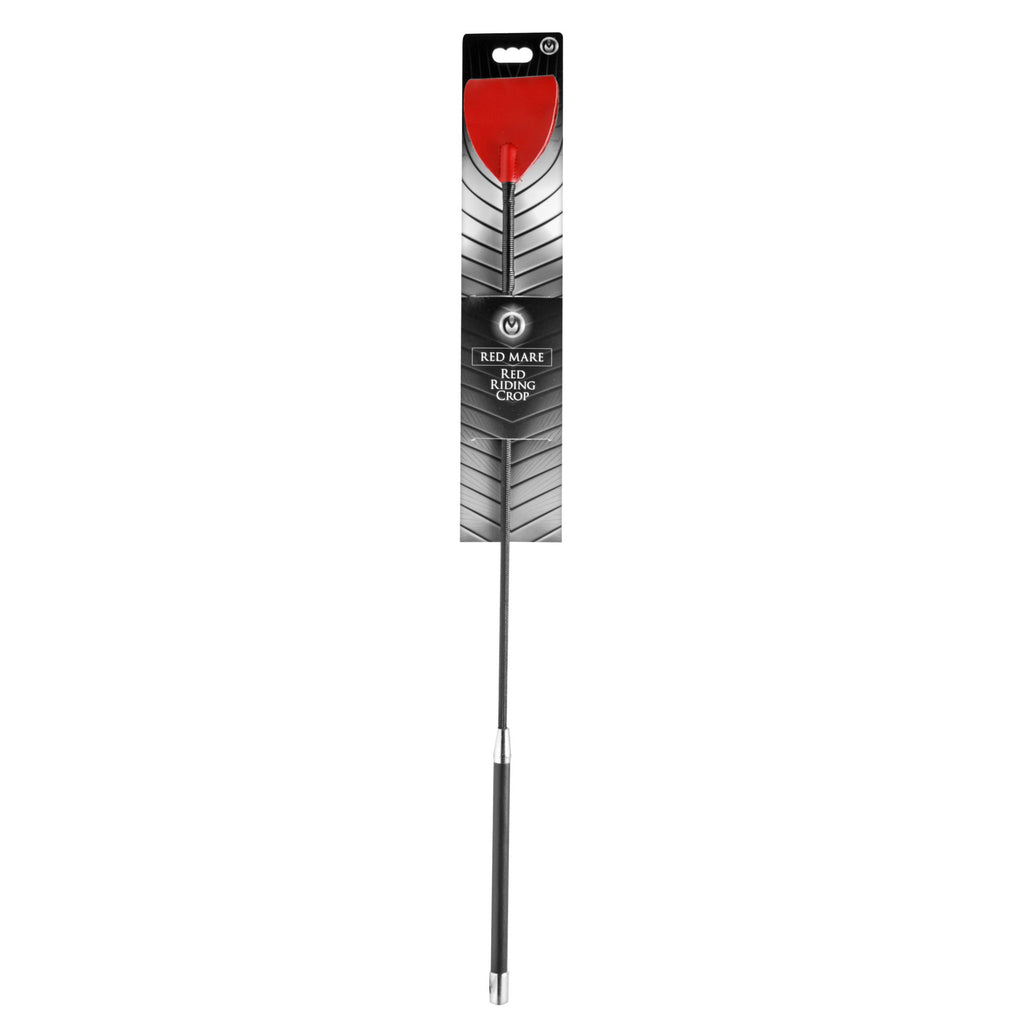 Master Series Red Leather Riding Crop Red