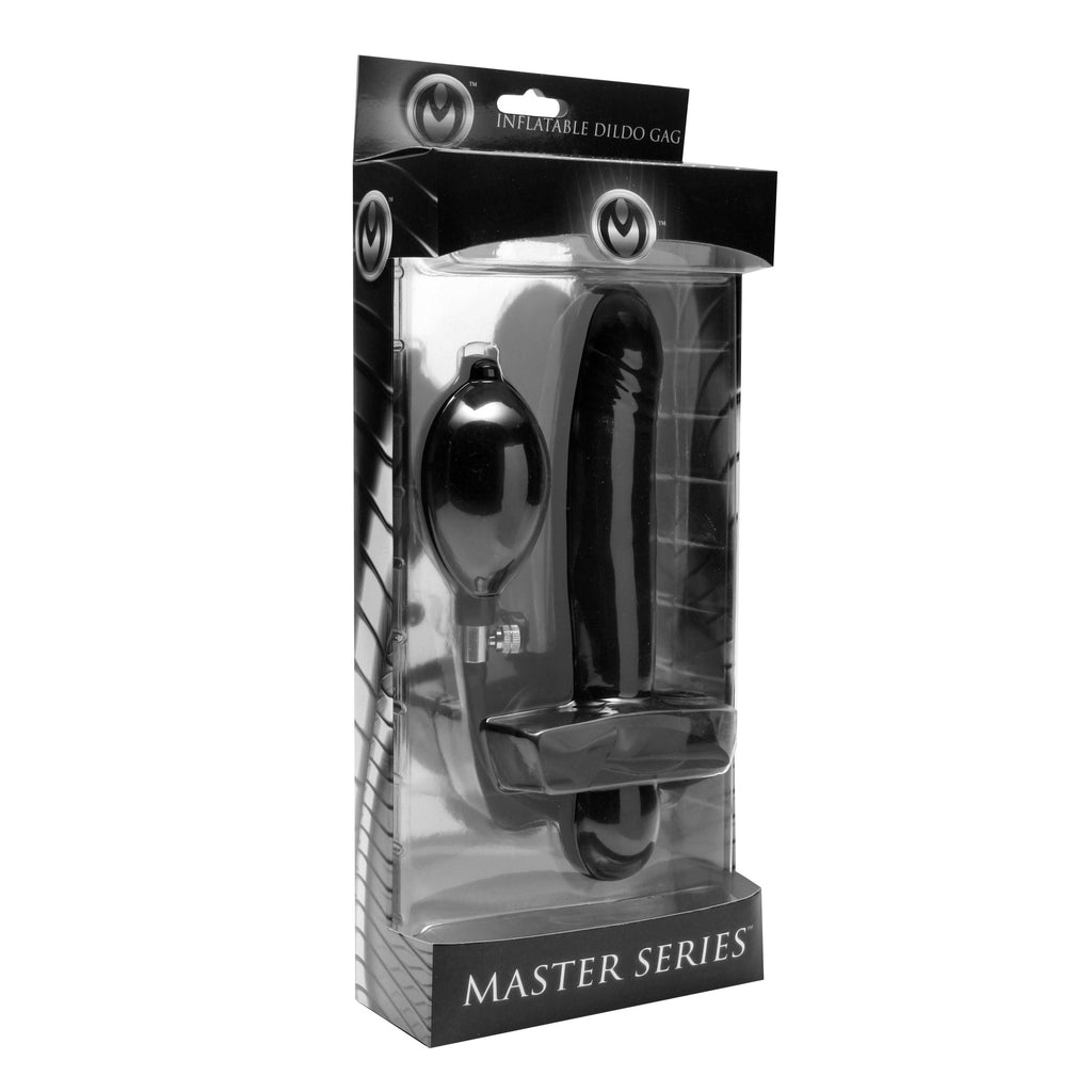 Master Series Inflatable Gag with Dildo Black