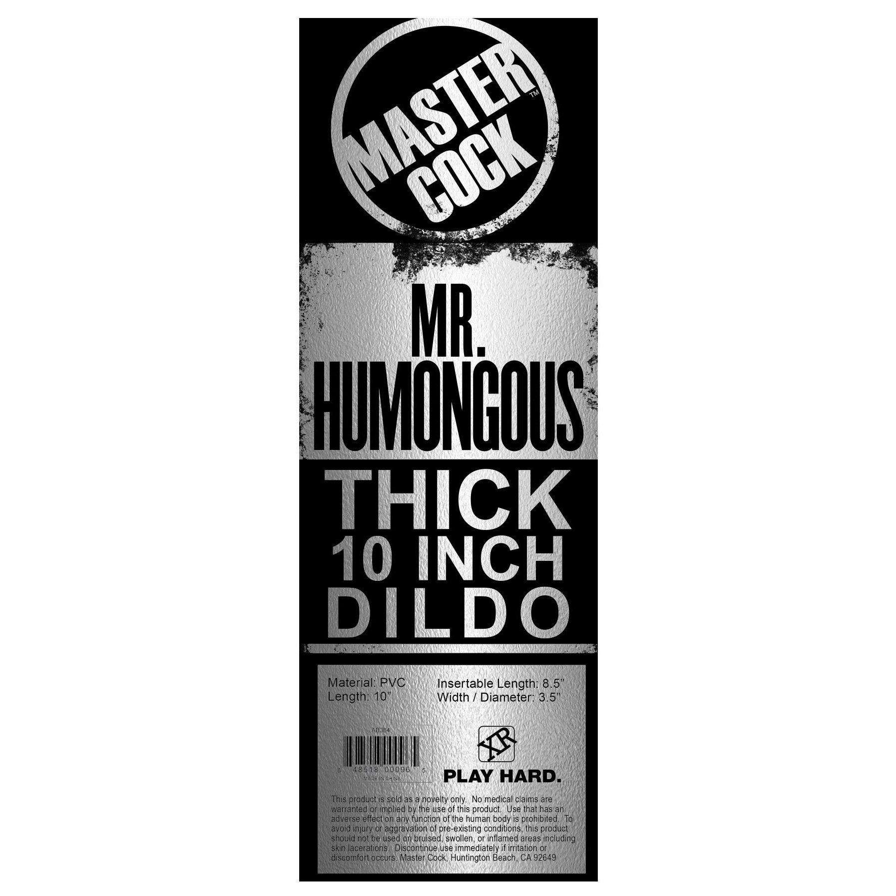 Master Cock Mr. Humongous Thick 10 Inch Dildo Flesh
