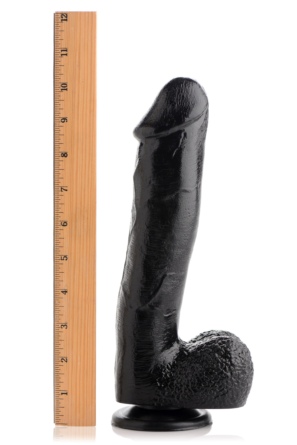 Master Series Mighty Midnight 10 Inch Dildo with Suction Cup Black