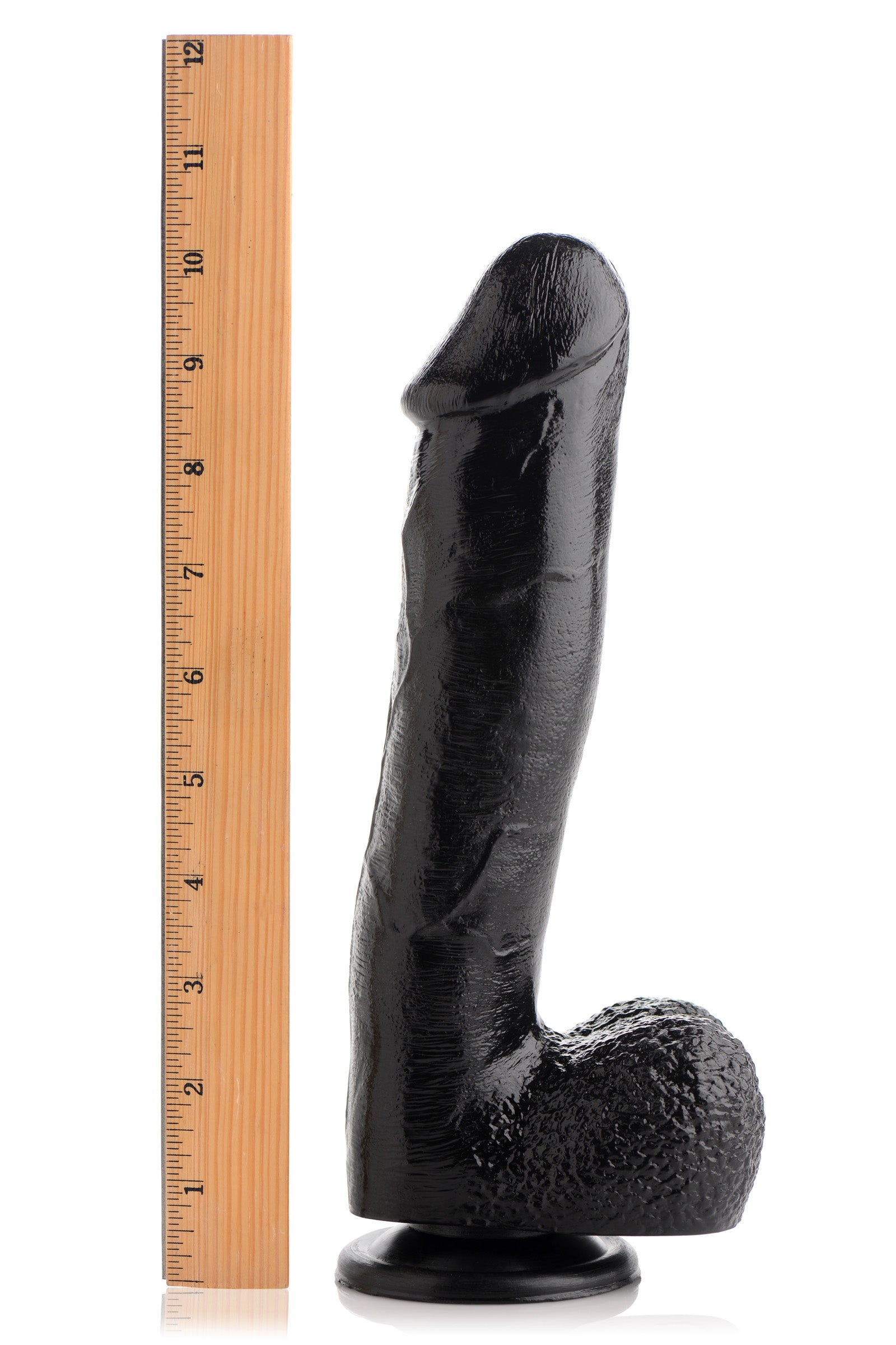 Master Series Mighty Midnight 10 Inch Dildo with Suction Cup Black