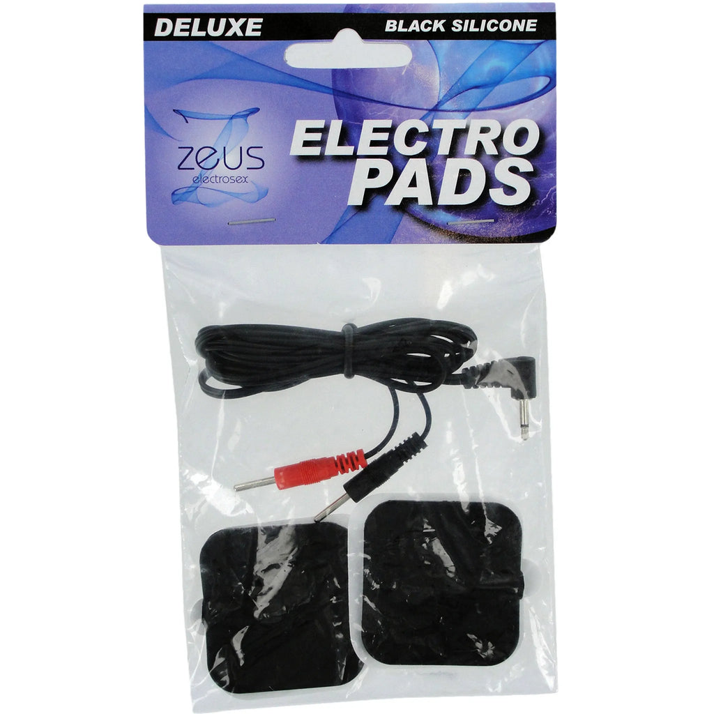 Zeus Electrosex Zeus Deluxe Silicone Black Electro Pads Black