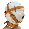 Strict Leather Total Sensory Deprivation White Leather Hood - MediumLarge White