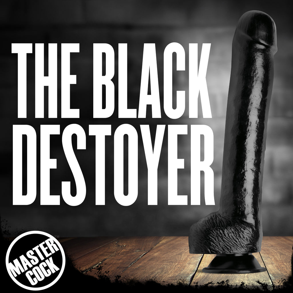 Master Cock The Black Destroyer Huge 17 Inch Dildo Black