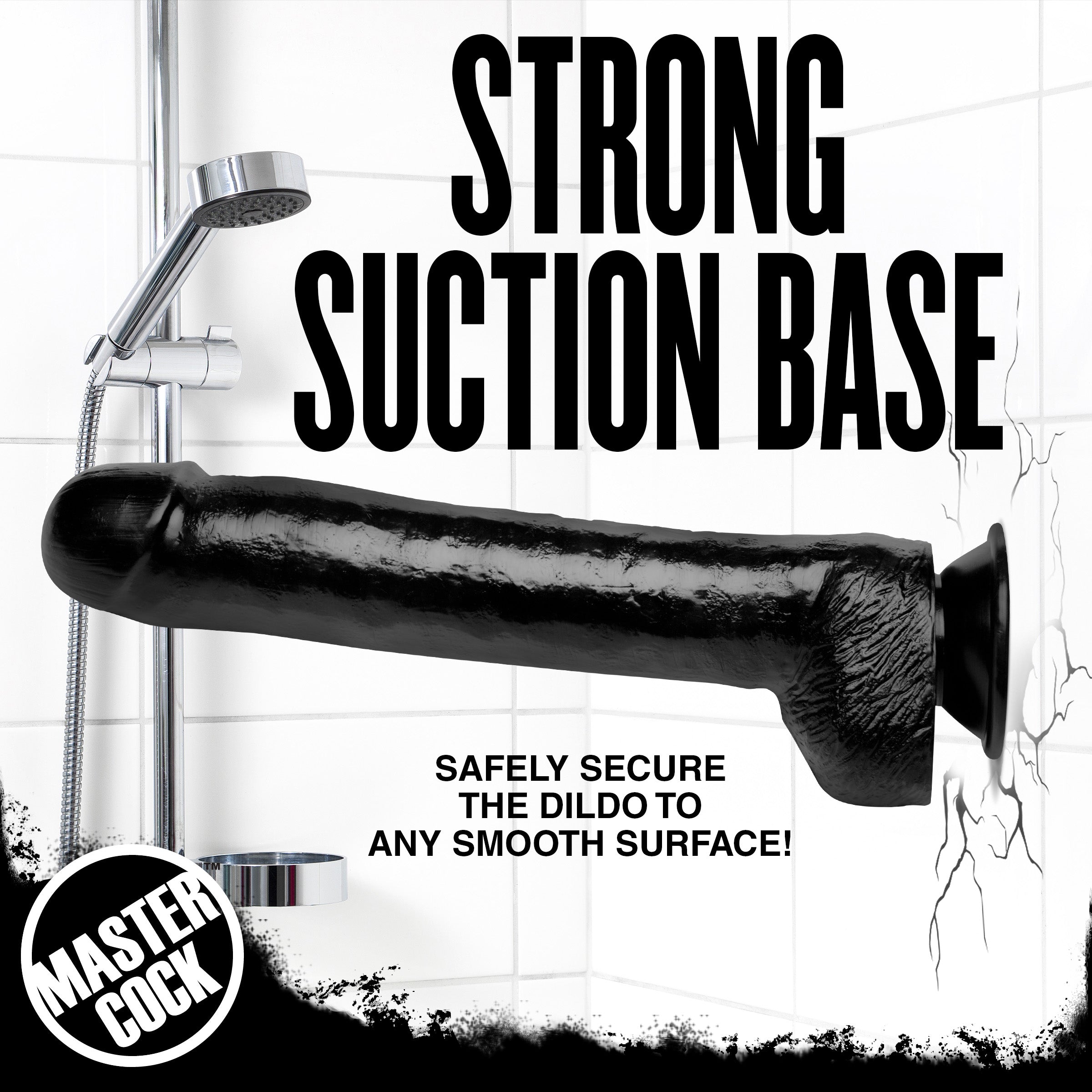 Master Cock The Black Destroyer Huge 17 Inch Dildo Black