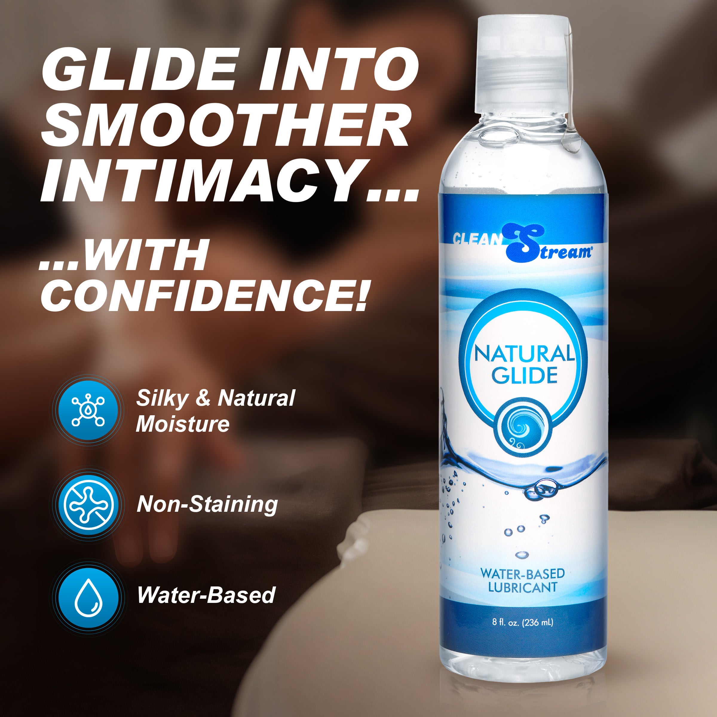 CleanStream CleanStream Water-Based Anal Lube 8 oz Clear