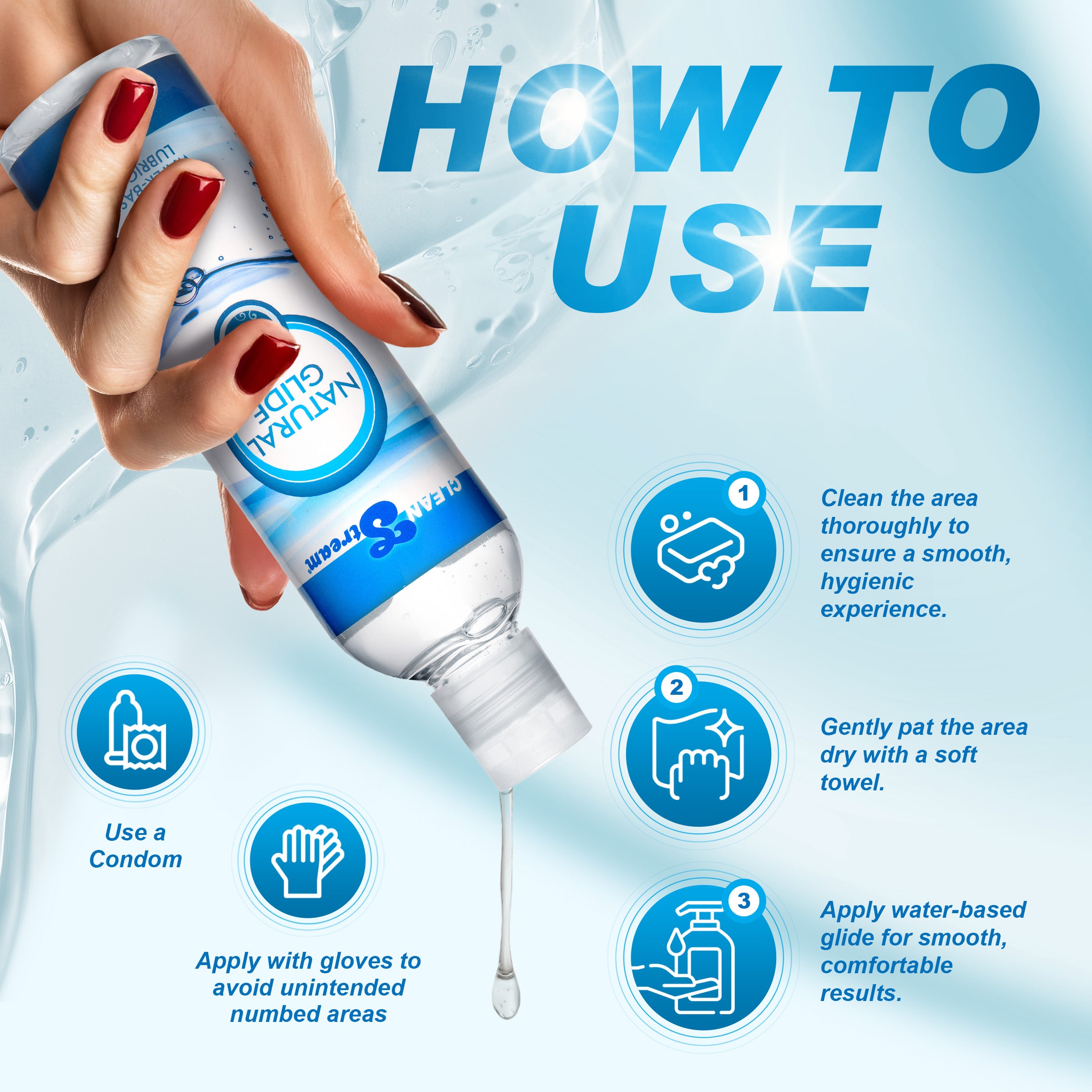 CleanStream CleanStream Water-Based Anal Lube 8 oz Clear