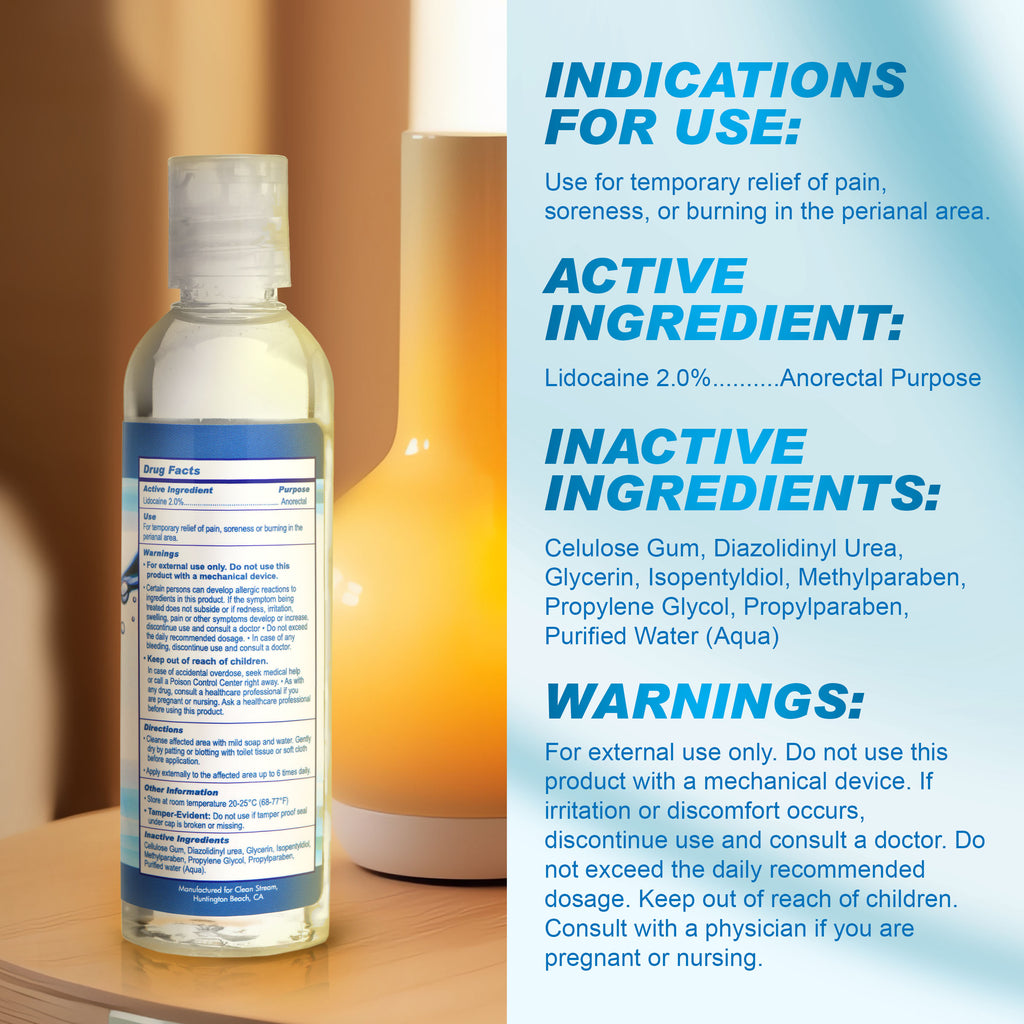 CleanStream CleanStream Relax Desensitizing Anal Lube 4 oz Clear