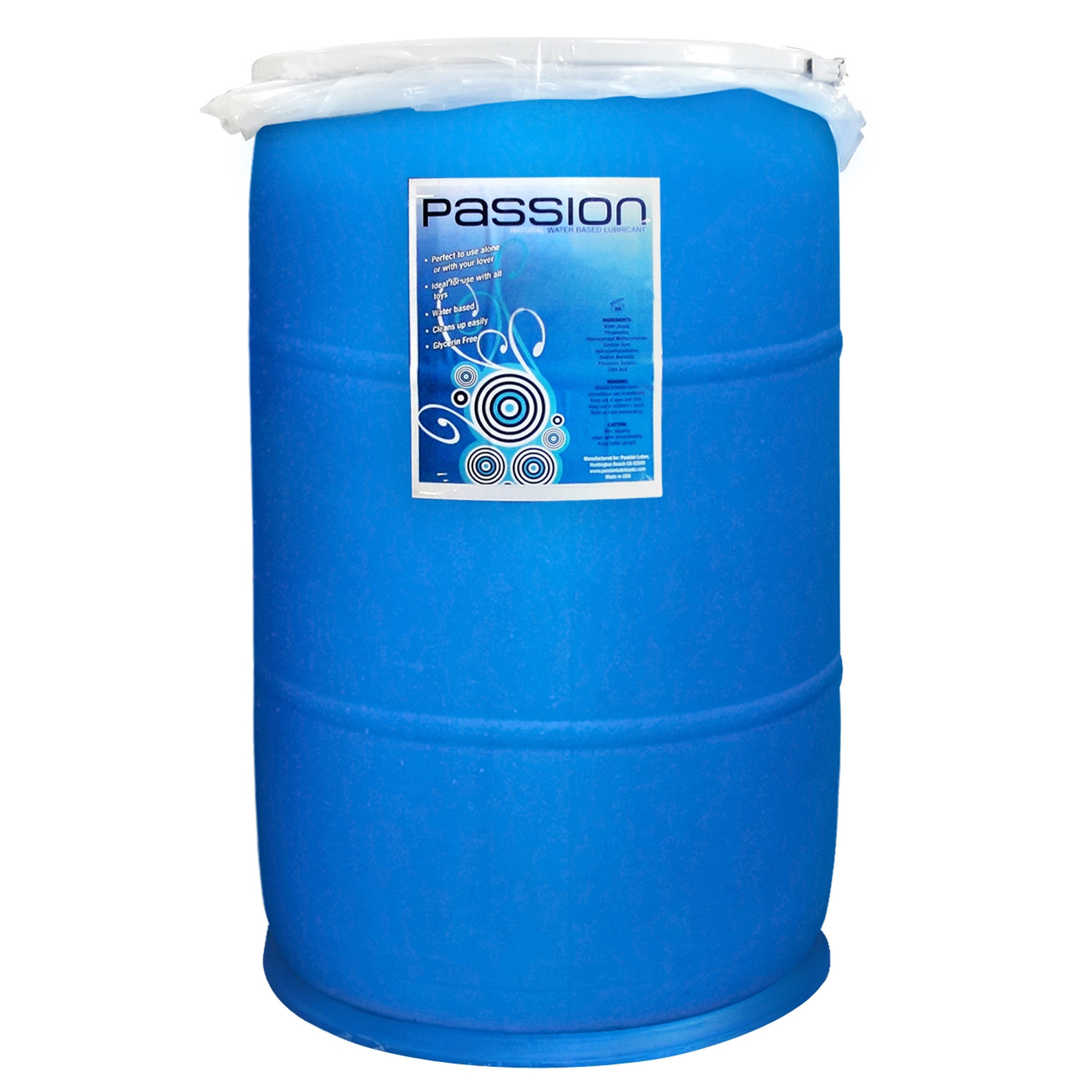 Passion Lubricants Passion Natural Water-Based Lubricant- 55 Gallon Drum Clear
