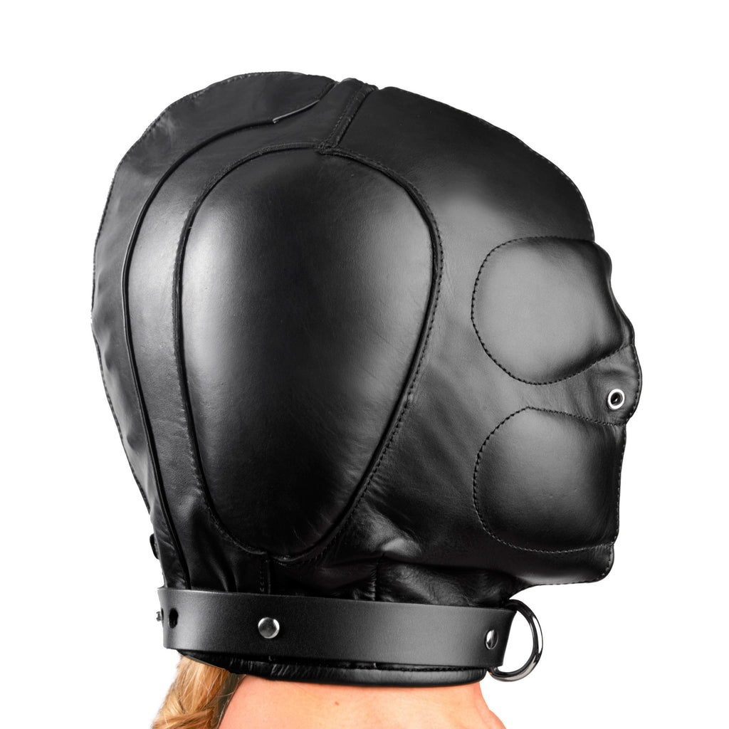 Strict Leather Padded Leather Hood - MediumLarge Black