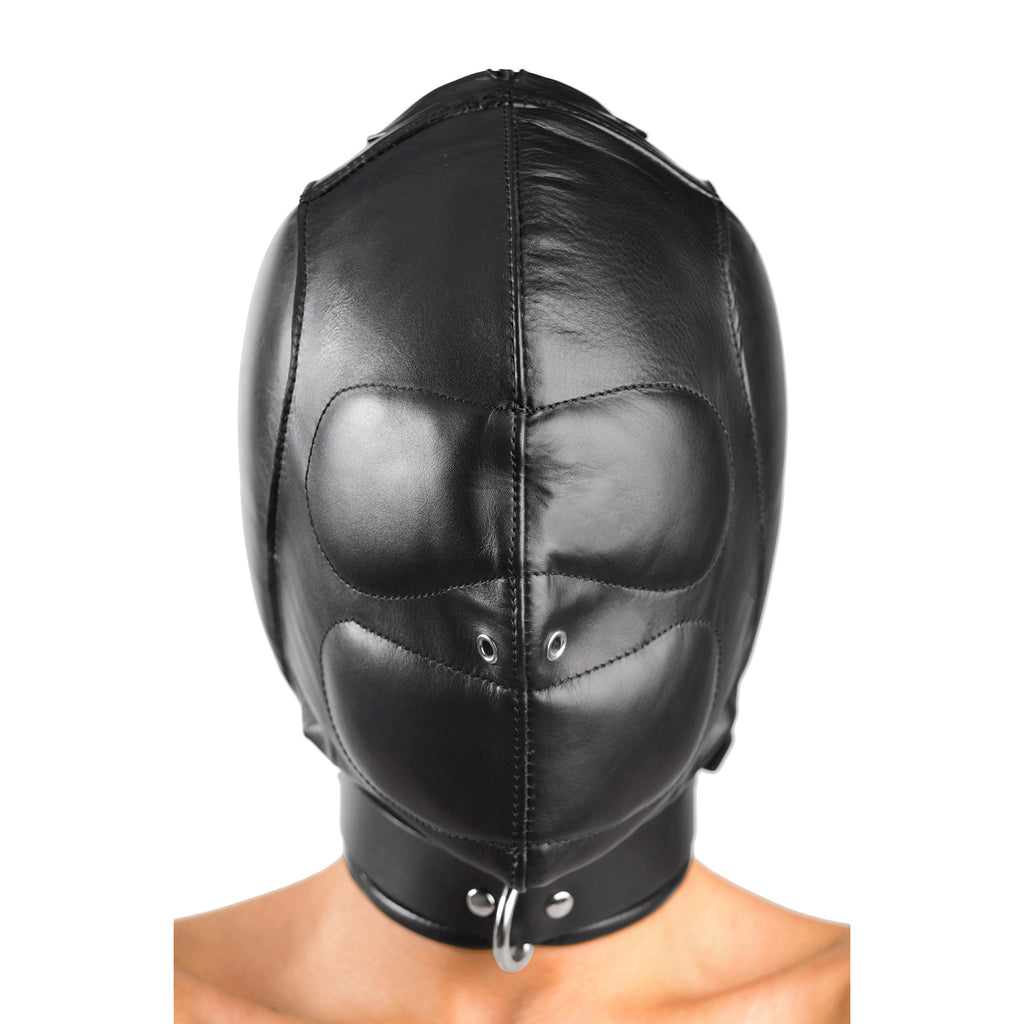 Strict Leather Padded Leather Hood - MediumLarge Black