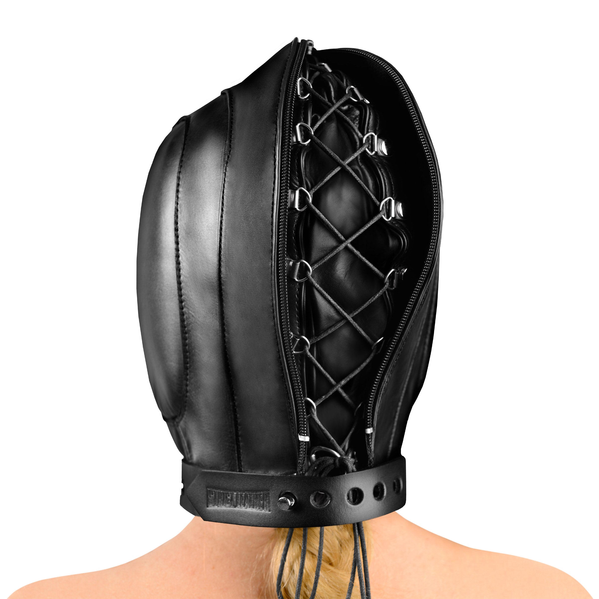 Strict Leather Padded Leather Hood - MediumLarge Black