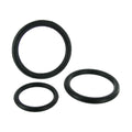 Trinity Men Black Triple Silicone Cock Ring Set Black
