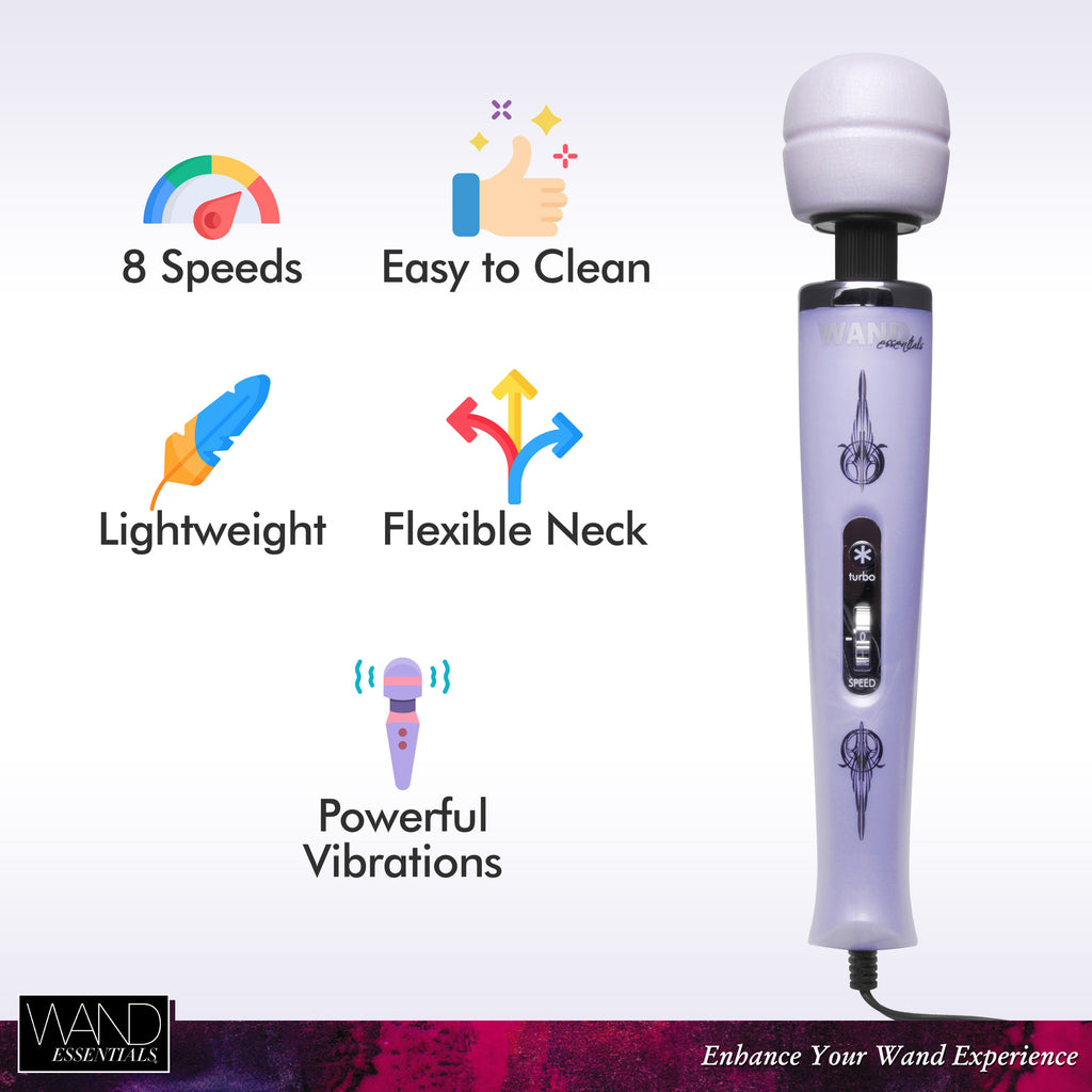 Wand Essentials Wand Essentials 8 Speed Turbo Pearl Massager - 110V Purple