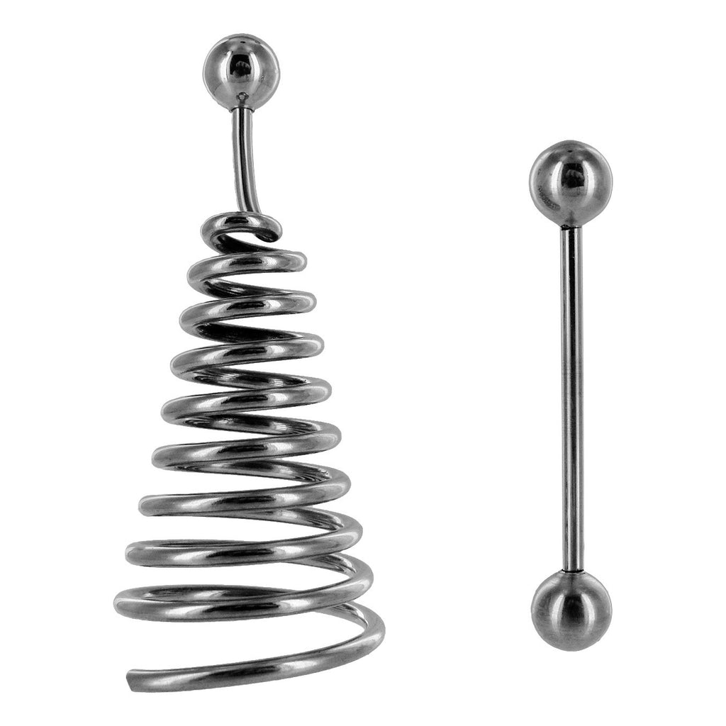 Master Series Nipple Spiral Extender and Barbel Grey