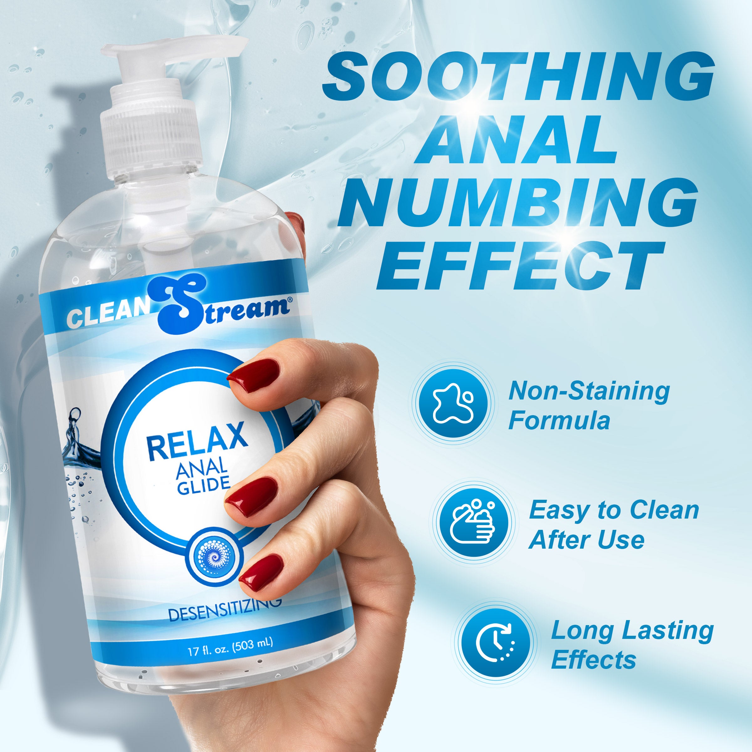 CleanStream Clean Stream Relax Desensitizing Anal Lube 17 oz Clear