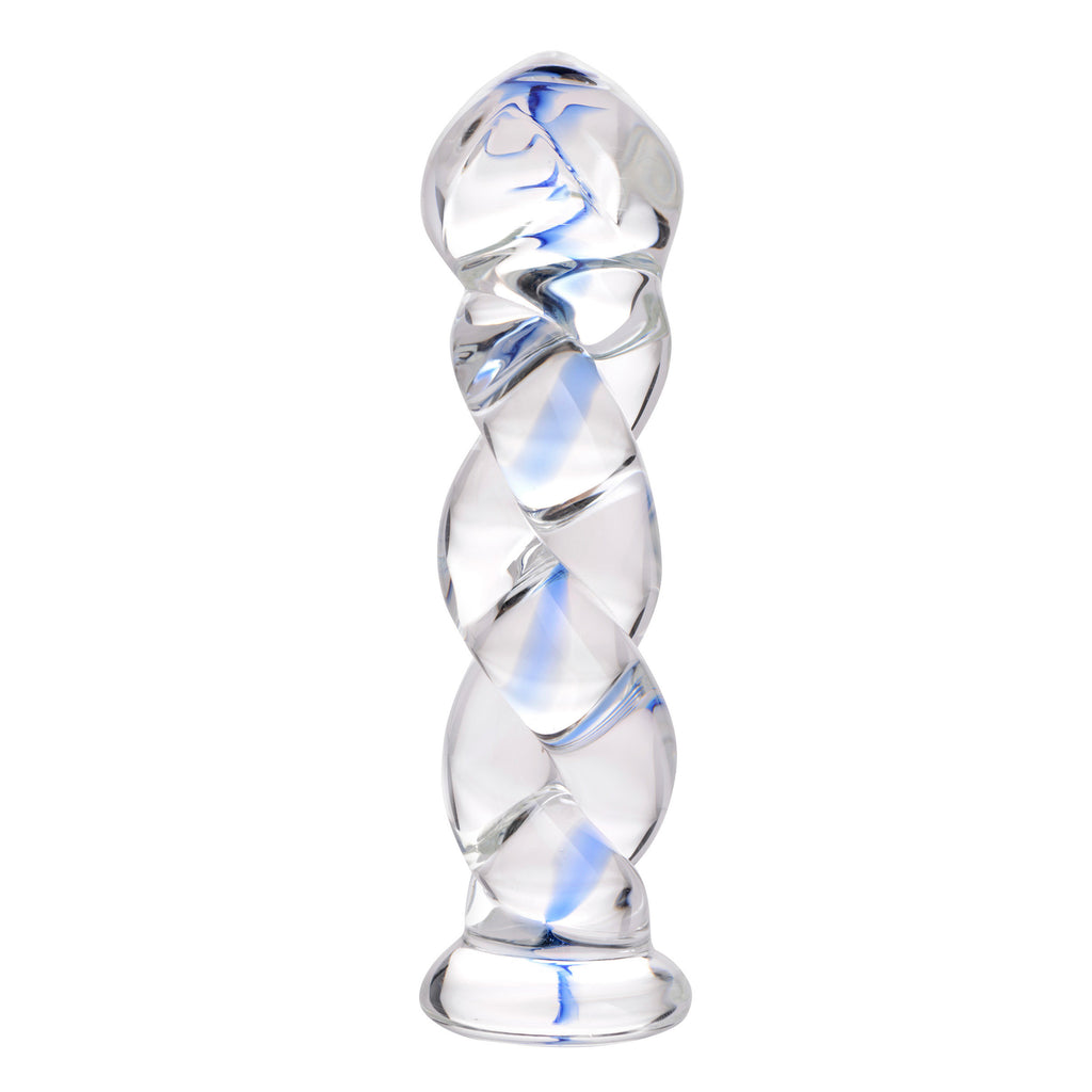Prisms Erotic Glass Soma Twisted Glass Dildo Clear