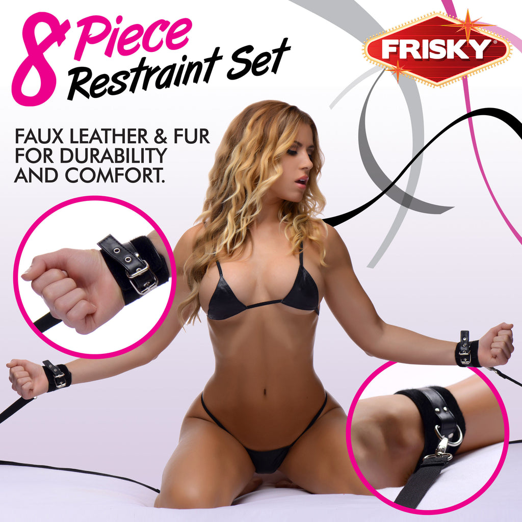 Frisky Frisky 8 Piece Restraint Set Black