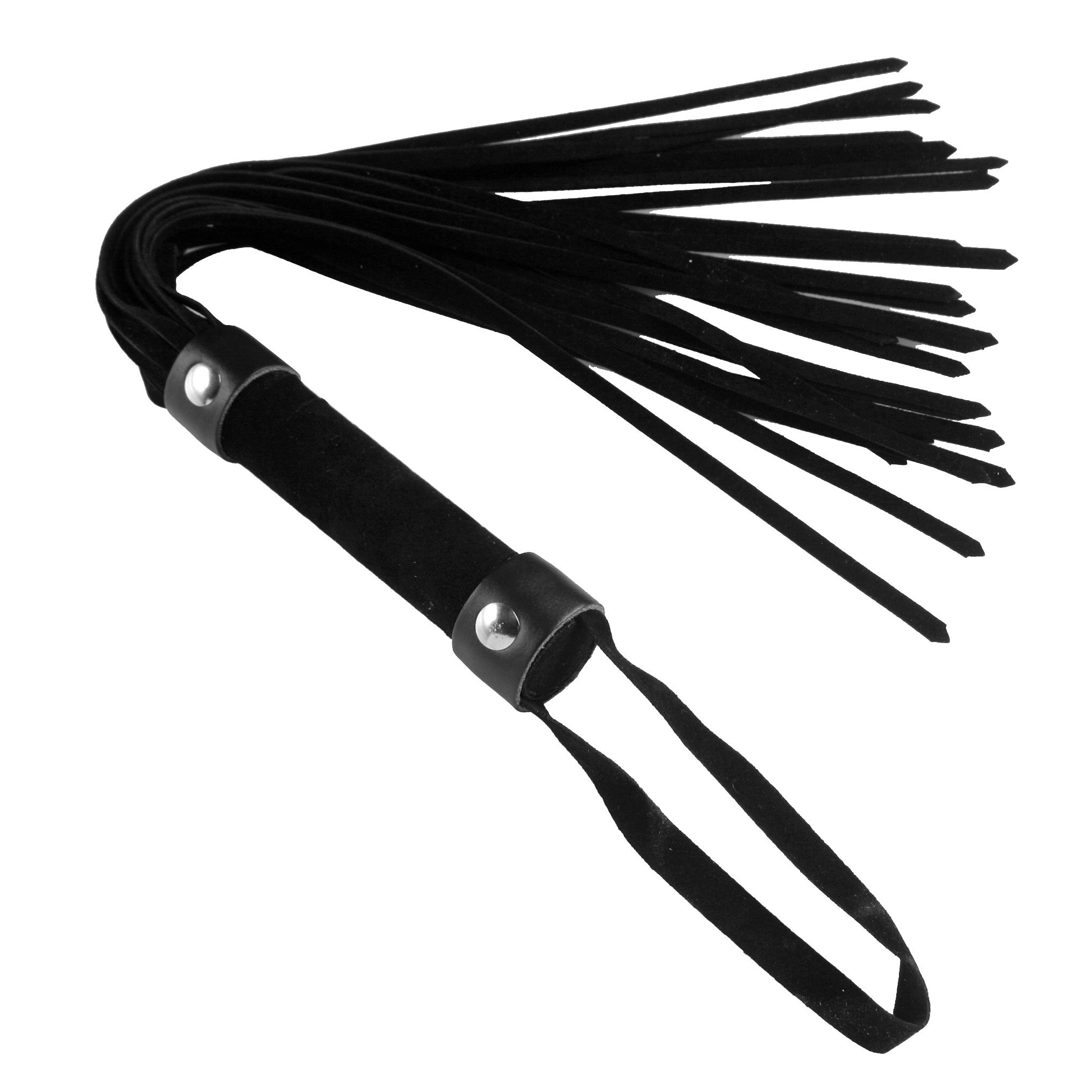 Frisky Short Vegan Leather Flogger - Red Black