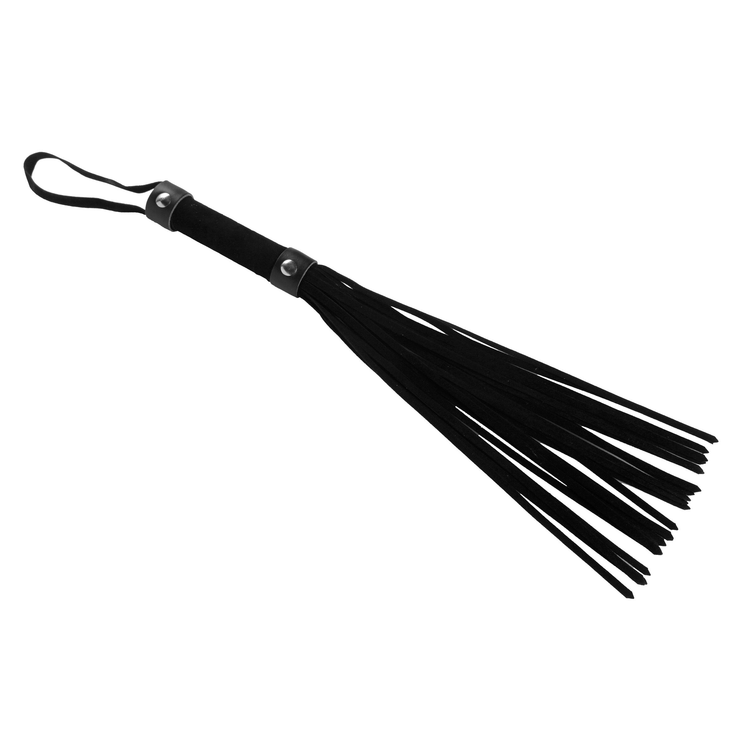 Frisky Short Vegan Leather Flogger - Red Black