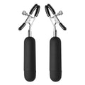 Master Series Dark Passion Vibrating Nipple Clamps Black
