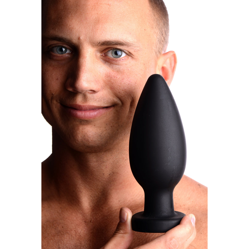 Master Series Colossus XXL Silicone Anal Suction Cup Plug Black
