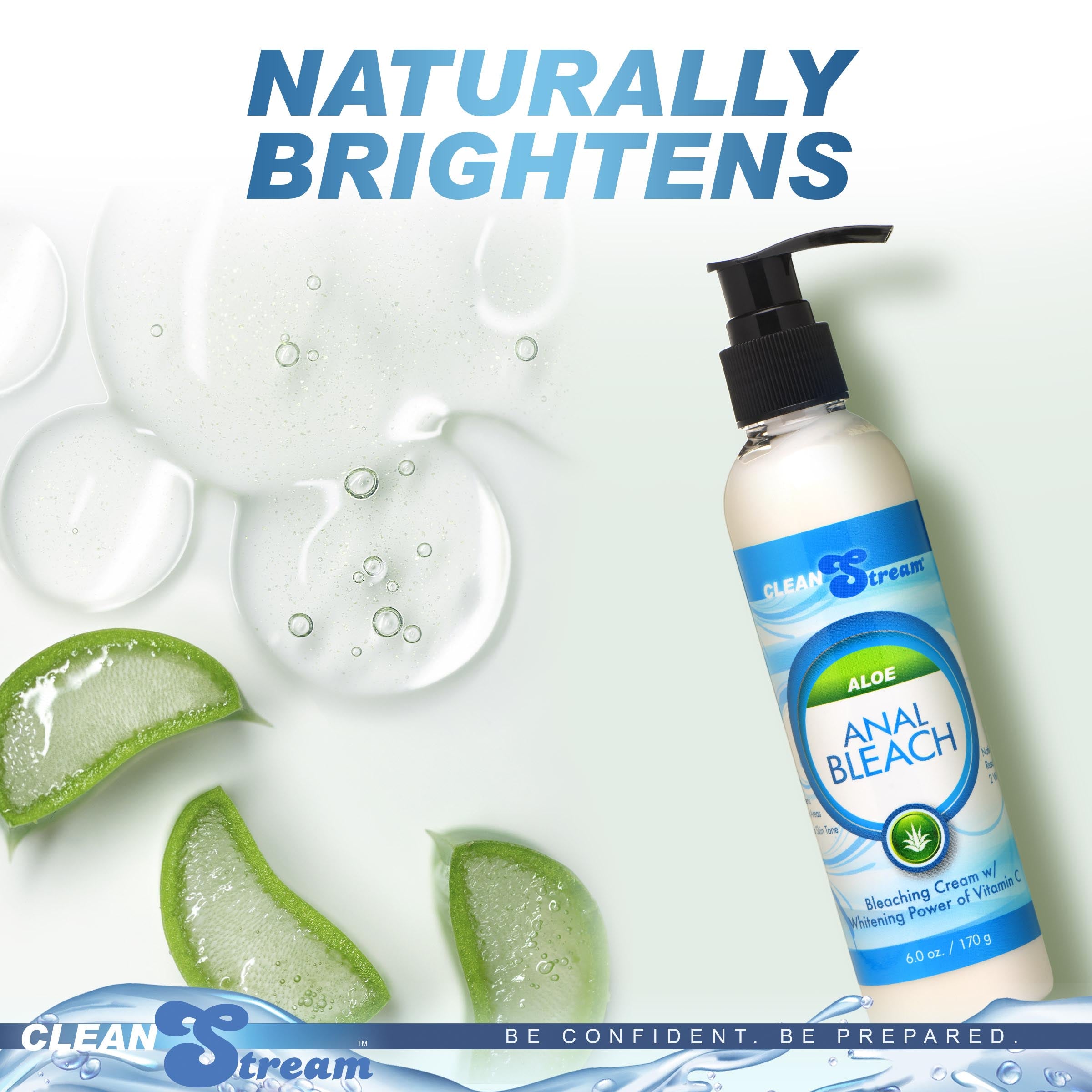 CleanStream Anal Bleach with Vitamin C and Aloe- 6 oz White