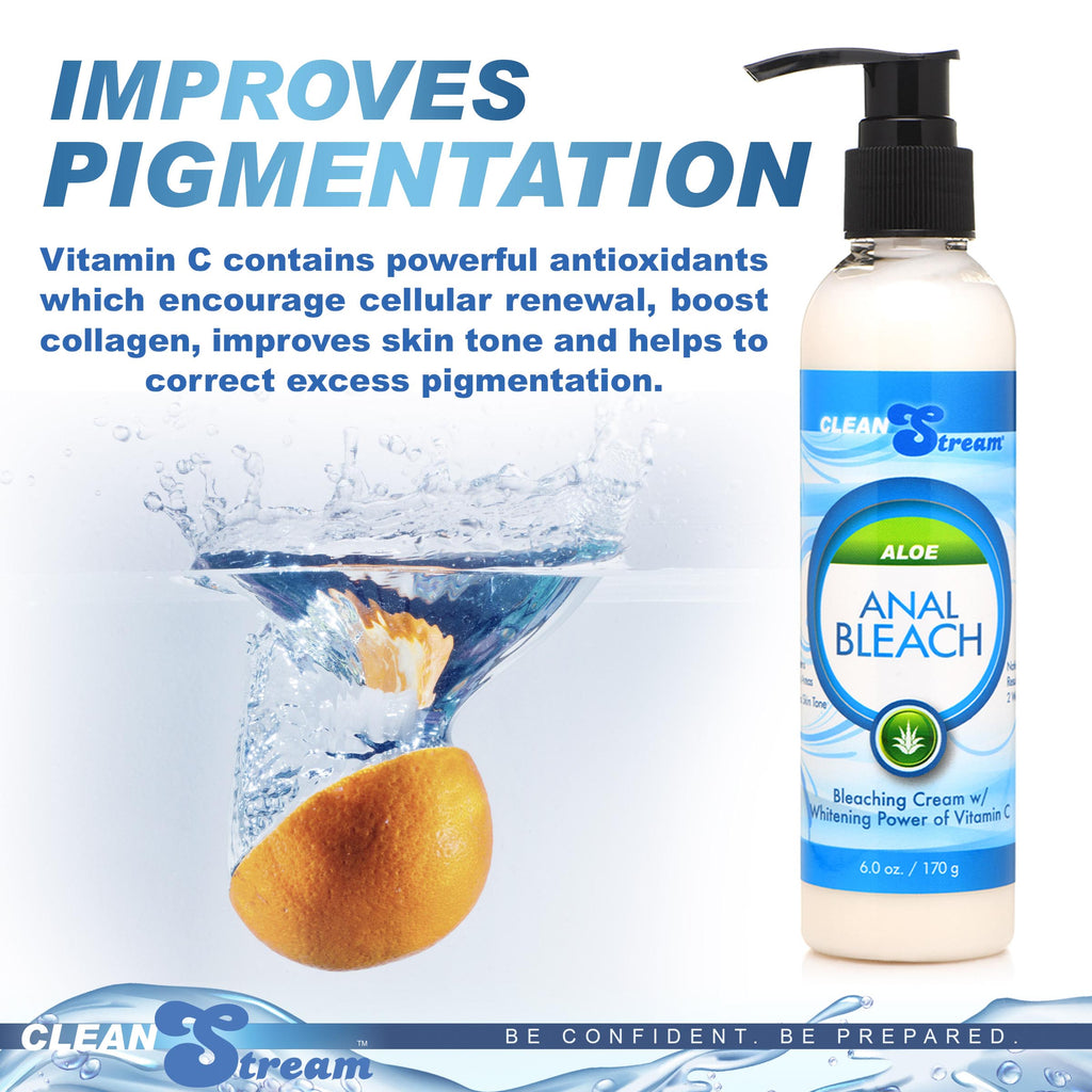 CleanStream Anal Bleach with Vitamin C and Aloe- 6 oz White