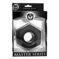 Master Series Hex Heavy Duty Cock Ring and Ball Stretcher Black