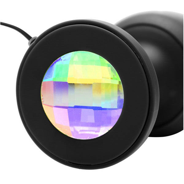 Master Series Paragon Gem Accented Vibrating Anal Plug with Internal Stimulation Black