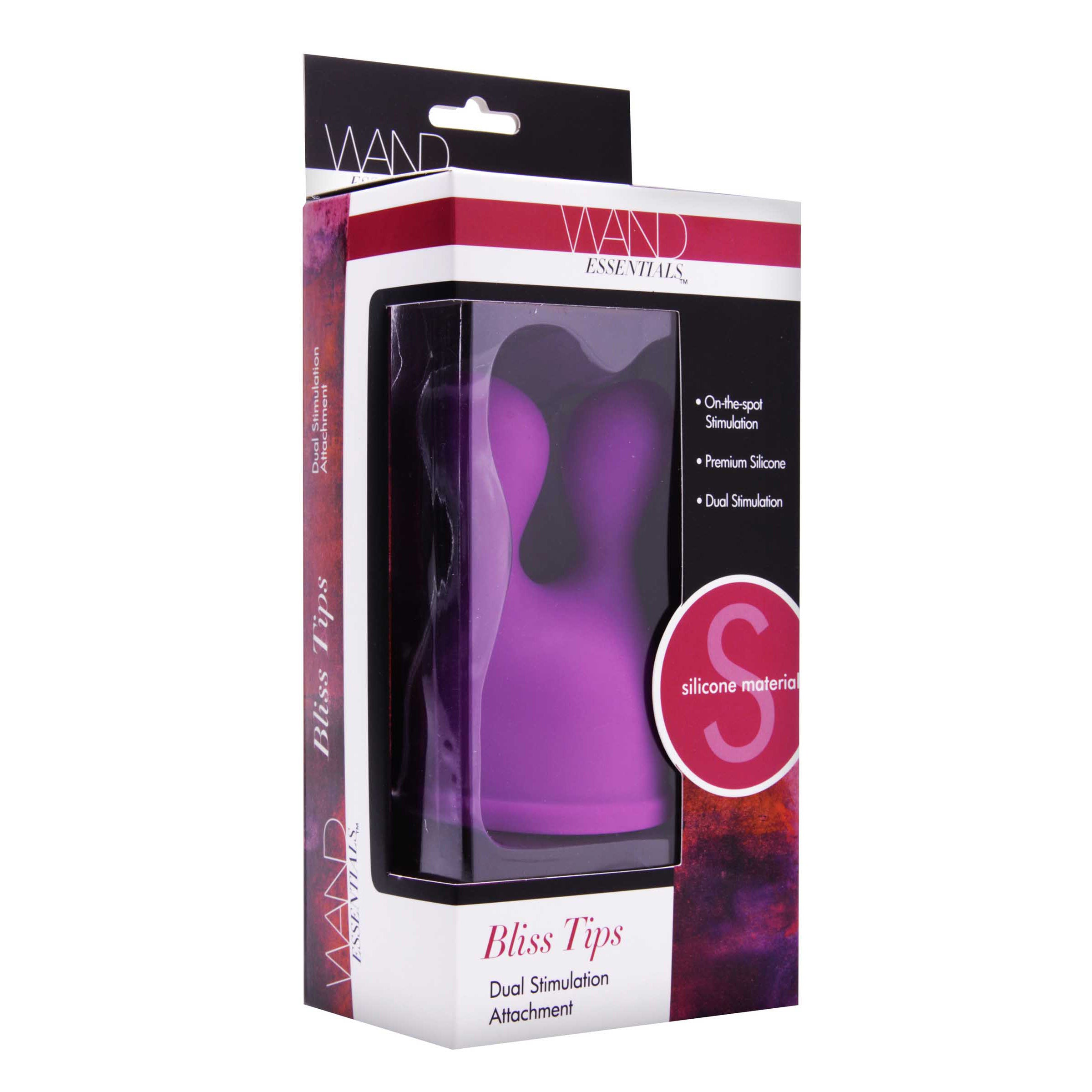 Wand Essentials Bliss Tips Silicone Wand Massager Attachment Purple