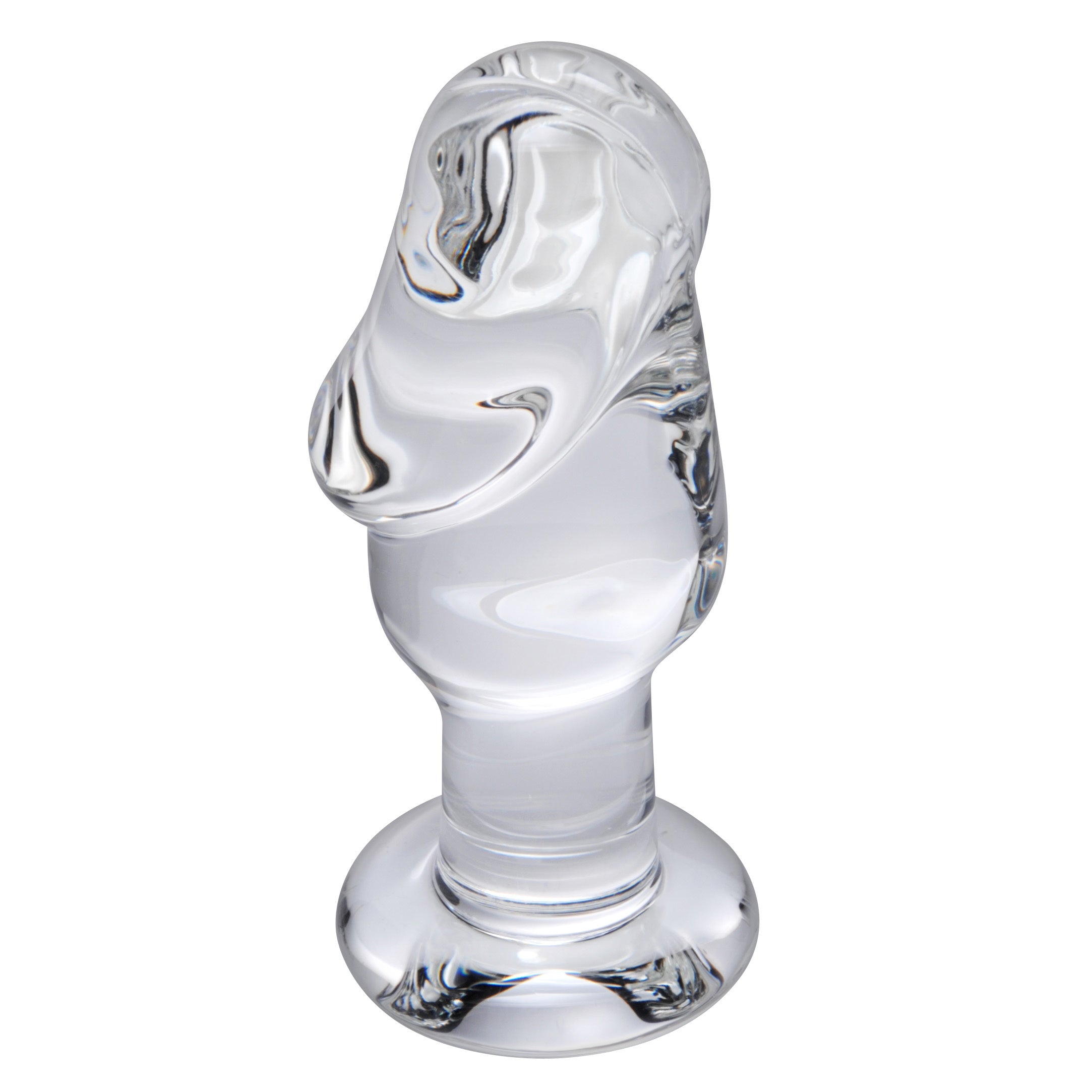Prisms Erotic Glass Asvini Glass Penis Anal Plug Clear