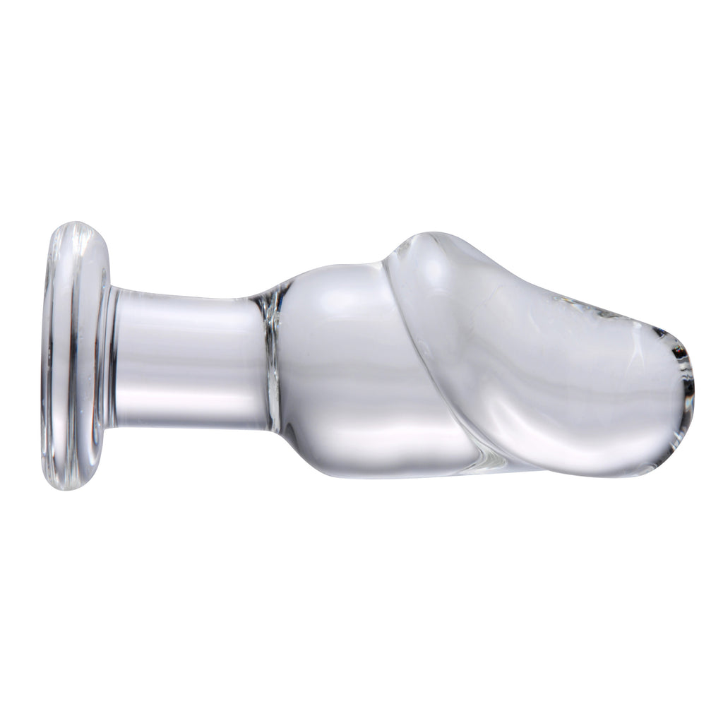 Prisms Erotic Glass Asvini Glass Penis Anal Plug Clear