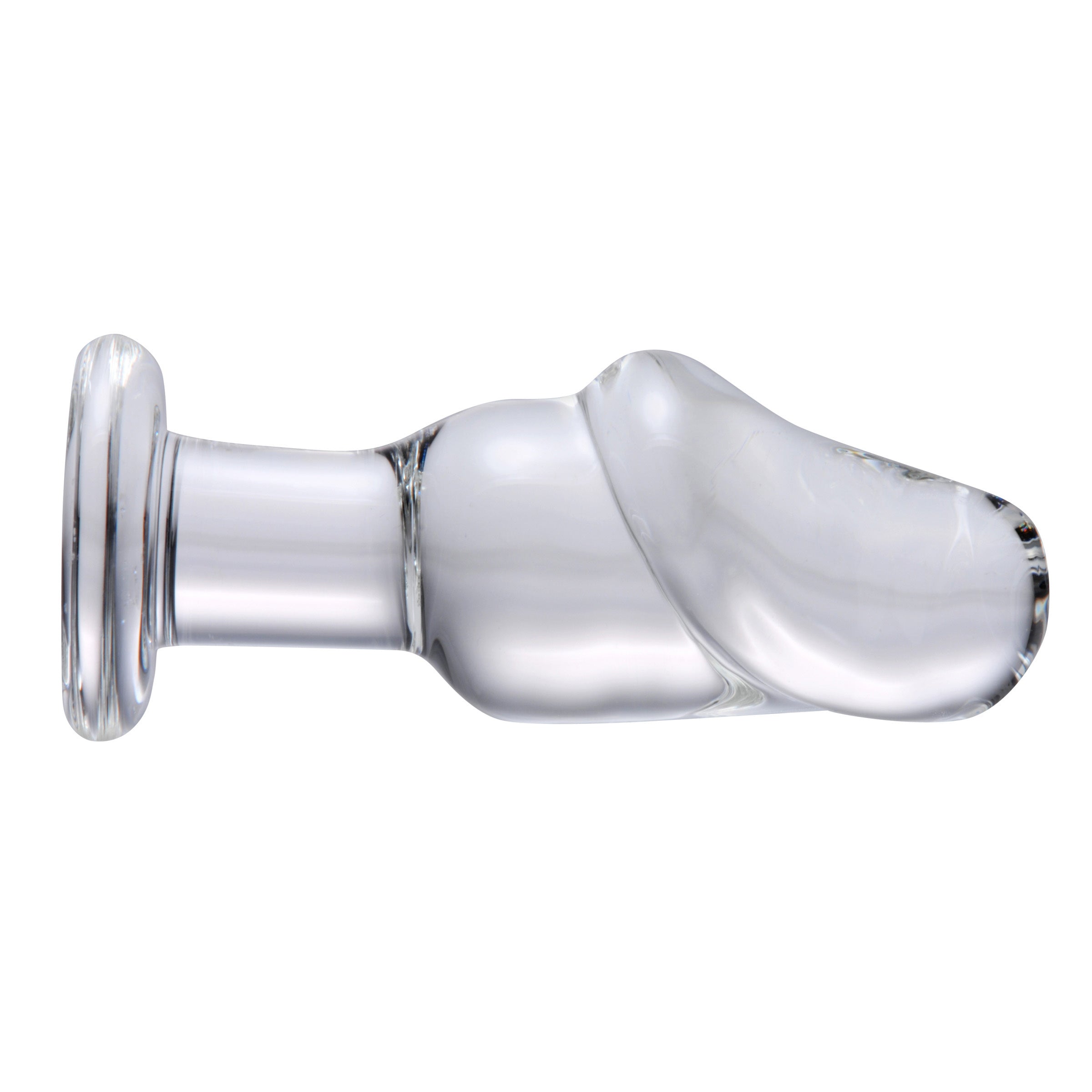 Prisms Erotic Glass Asvini Glass Penis Anal Plug Clear