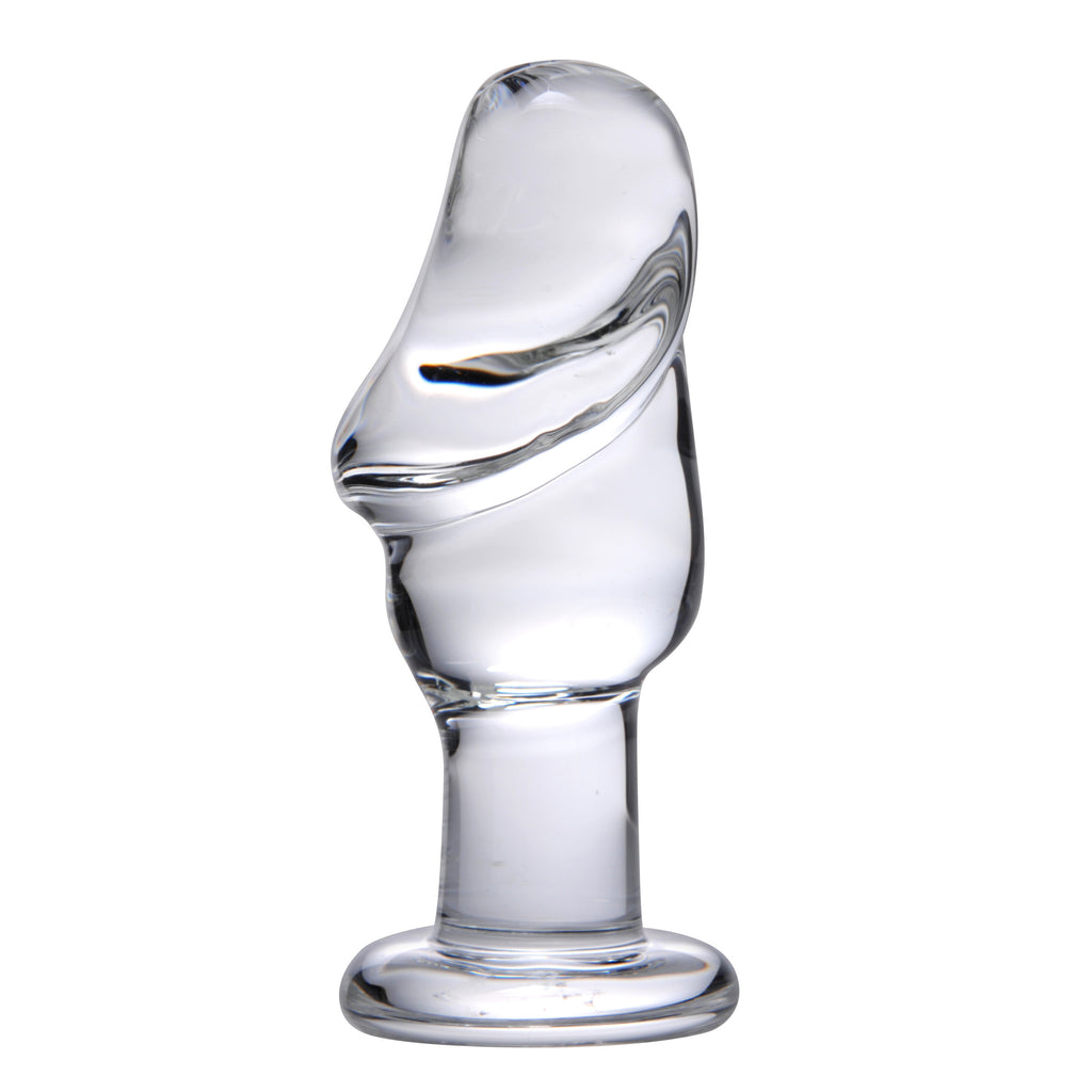 Prisms Erotic Glass Asvini Glass Penis Anal Plug Clear