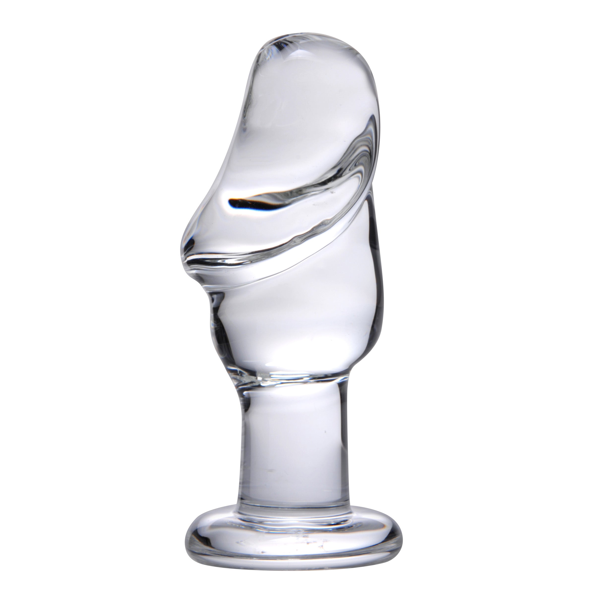 Prisms Erotic Glass Asvini Glass Penis Anal Plug Clear
