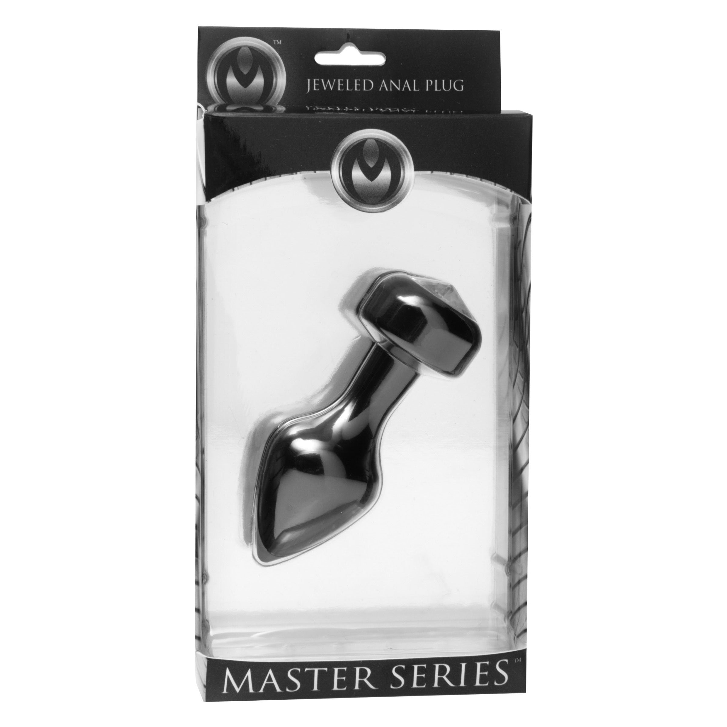 Master Series Spade Petite Jewel Aluminum Anal Plug Black
