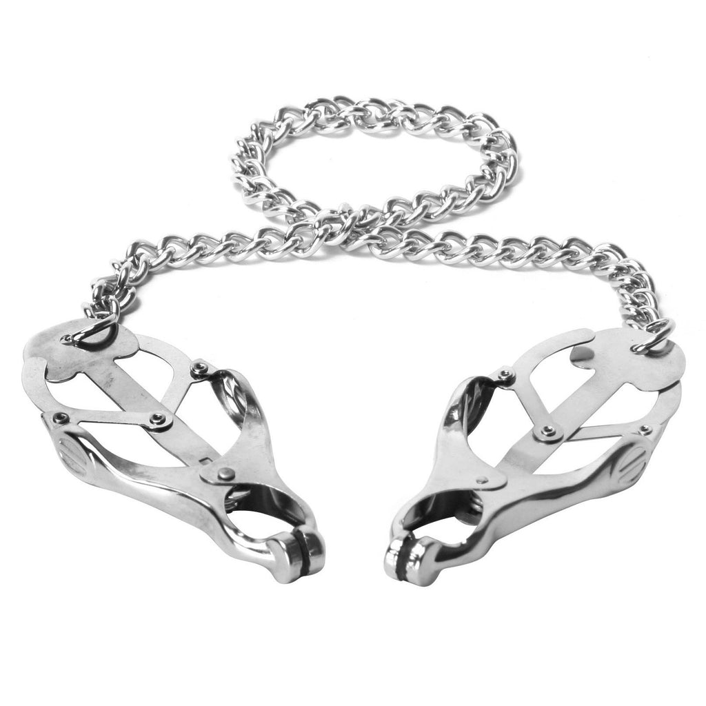 Frisky Cuff to Clamps Bondage Kit Black