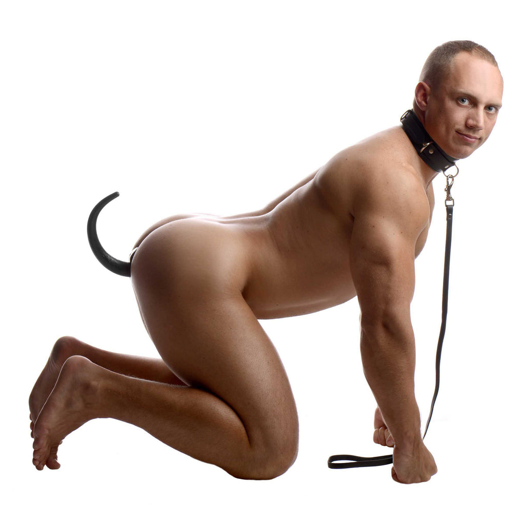 Strict Leather Sick Puppy Leash and Collar Kit Black