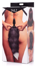 Tailz Grey Fox Tail Anal Plug Black