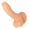 Frisky Silicone 4 Inch Realistic Suction Cup Mini Dildo- Flesh Flesh