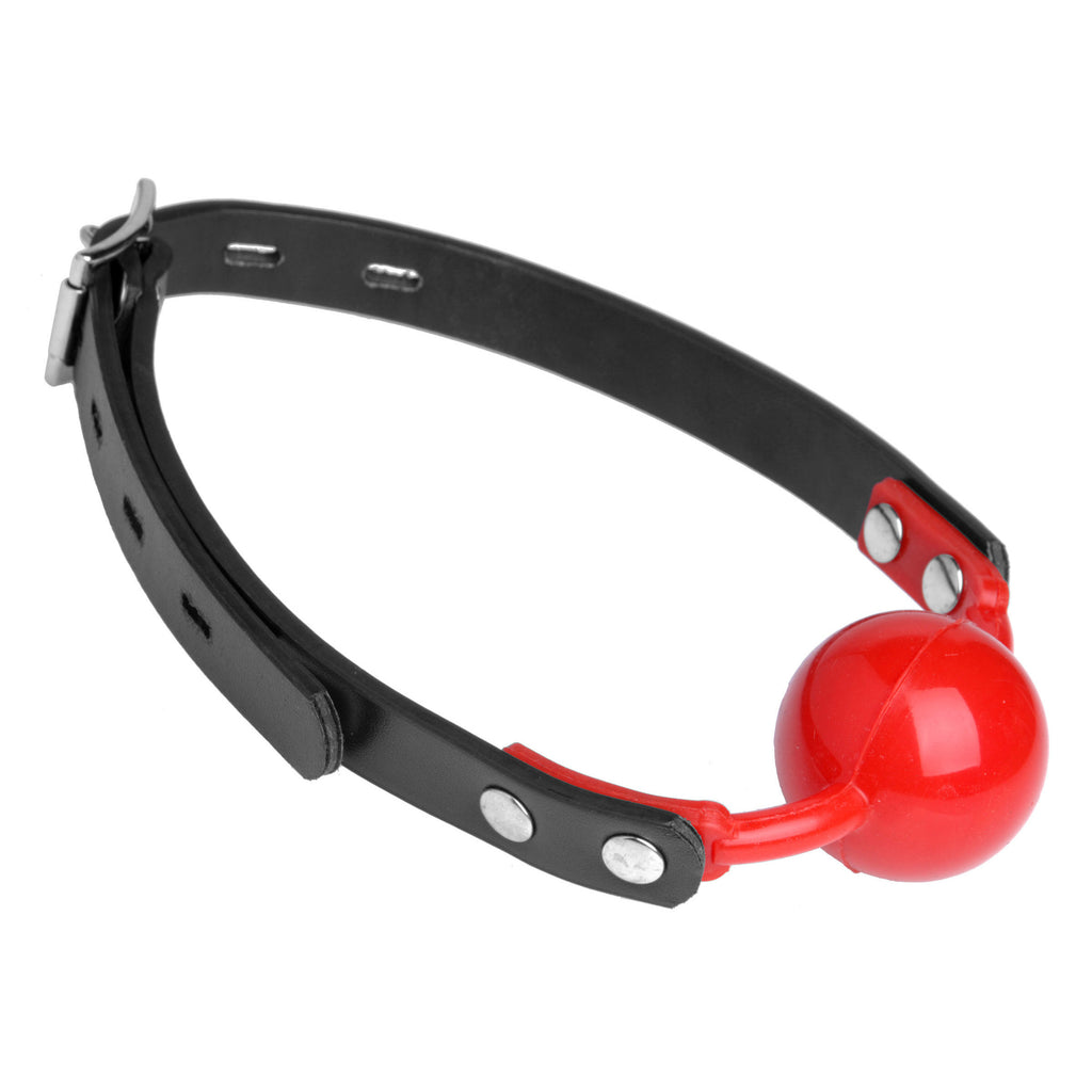 Master Series The Hush Gag Silicone Comfort Ball Gag Red