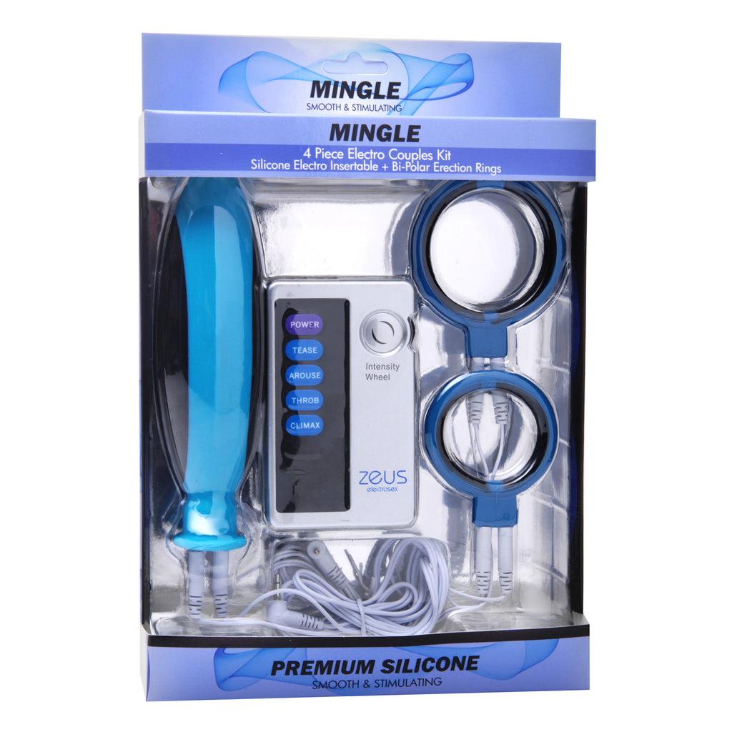 Zeus Electrosex Mingle 4 Piece Electro Couples Kit Blue