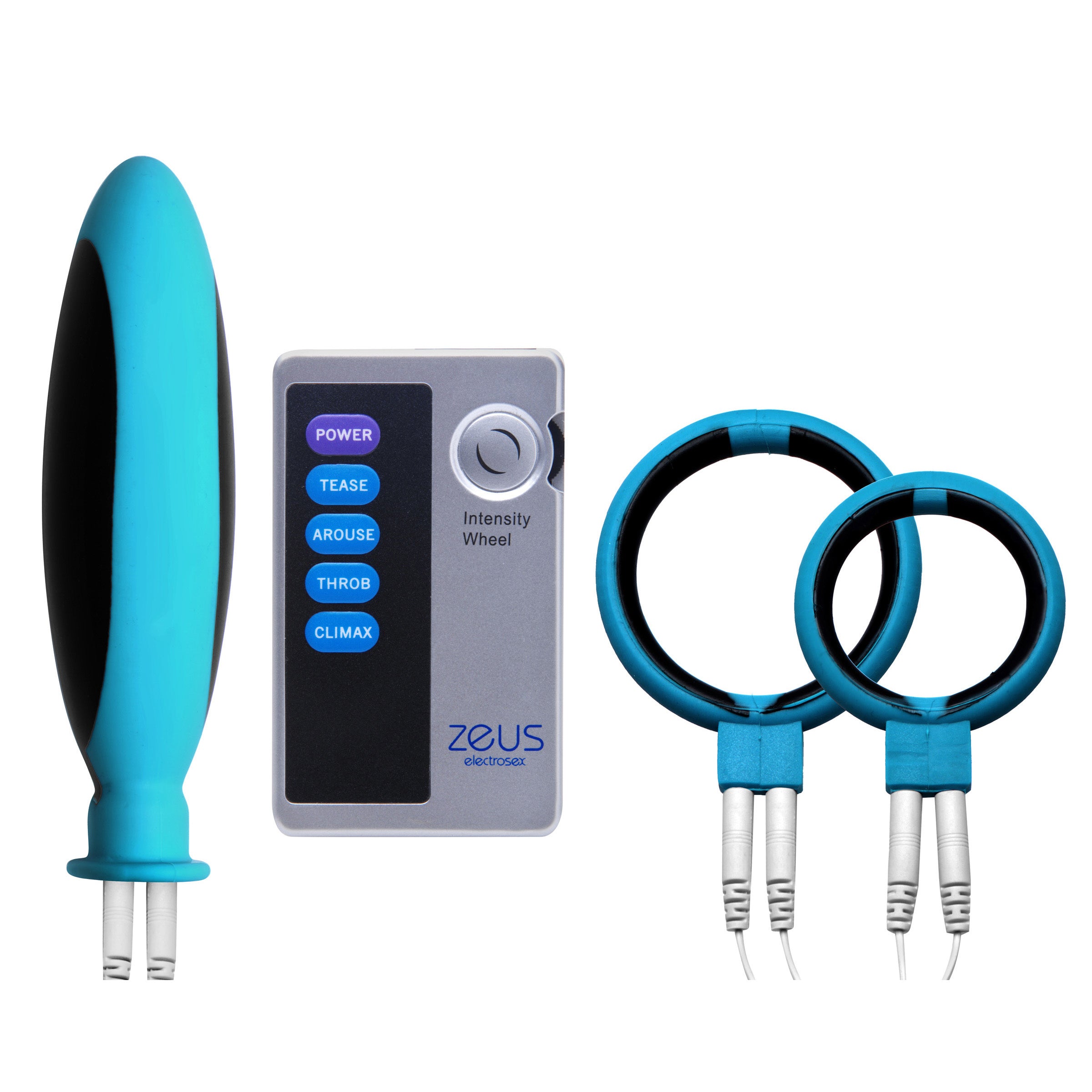 Zeus Electrosex Mingle 4 Piece Electro Couples Kit Blue