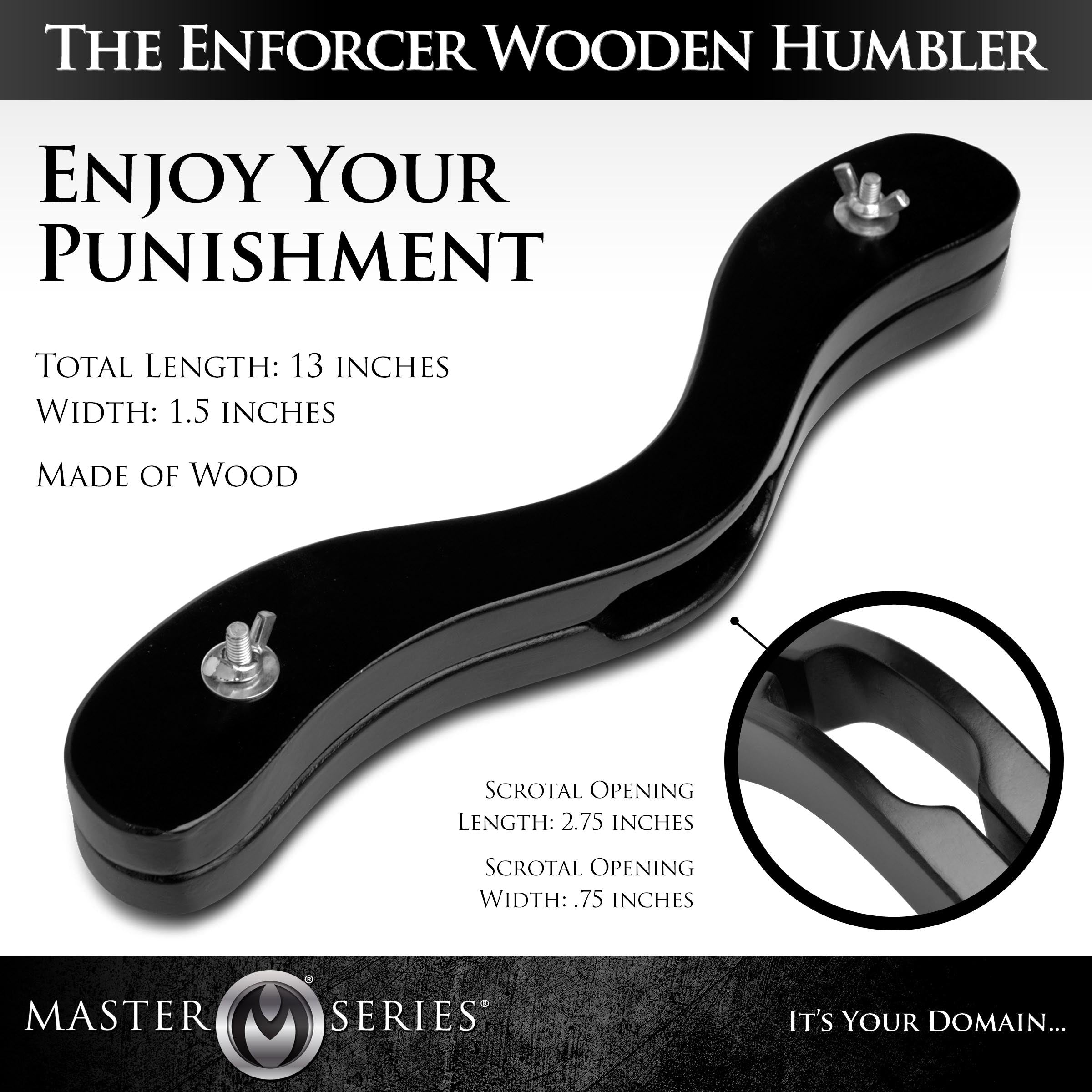 Master Series The Enforcer Black Wooden Humbler Black